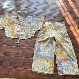 Rachel Zoe Multicolor Patchwork Shirt